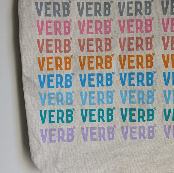 🆕 VERB Products 100% Cotton Canvas Rainbow Multicolored Tote Shoulder Bag - Picture 4 of 10